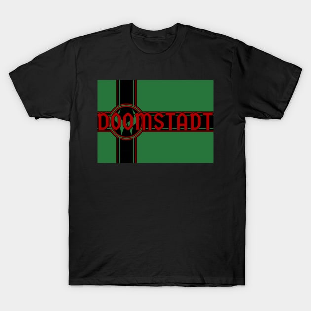 Doomstadt Postcard T-Shirt by SensaWonder